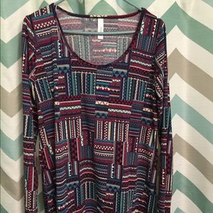 NWT LuLaRoe Red White Blue L Lynnae